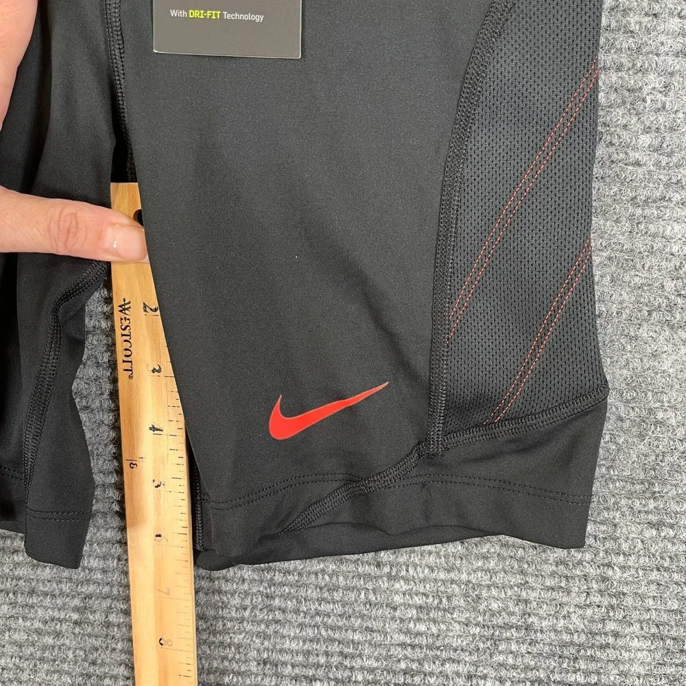 Nike Nike Pro Cool Shorts Girls XL Black Orange Dri-FIT Mesh Athletic Gym Sport